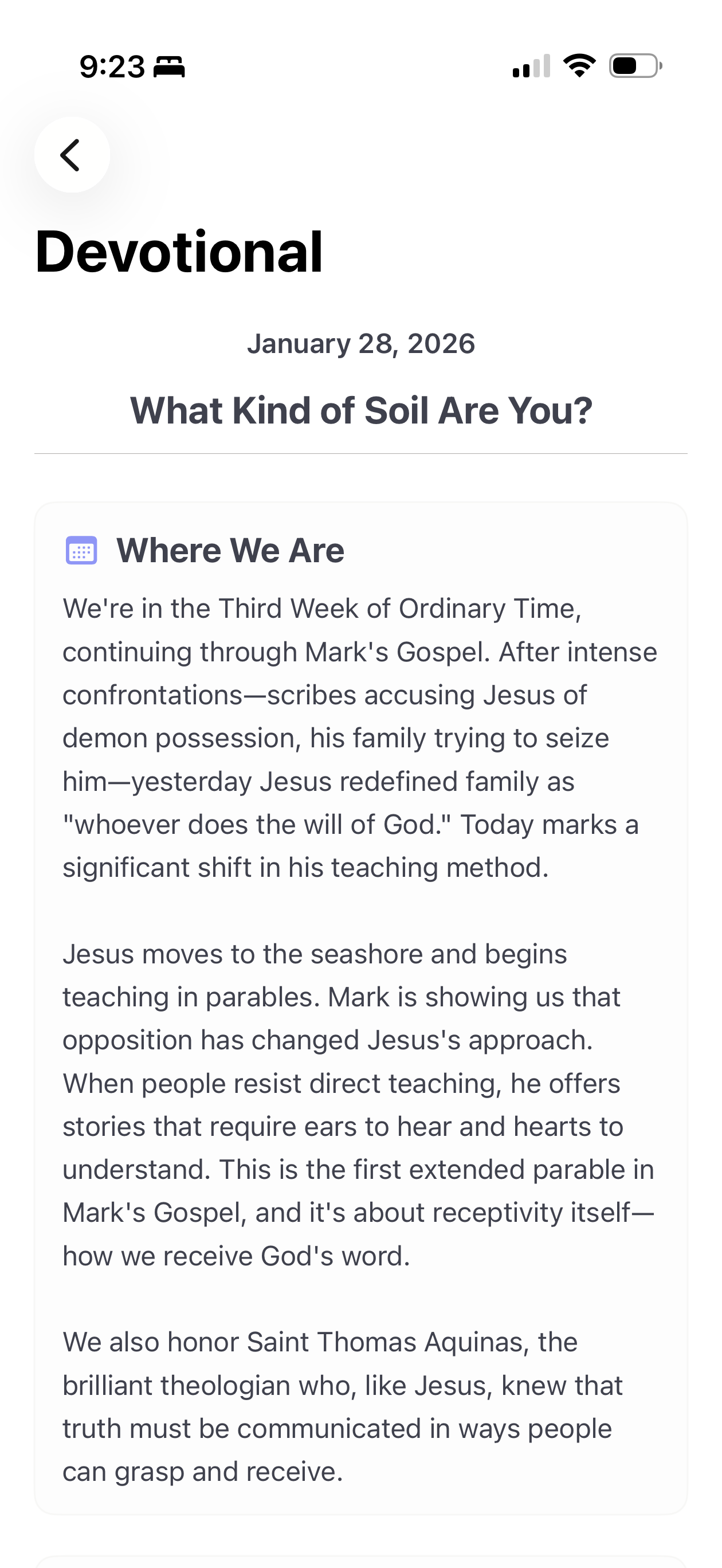 Daily devotional with Scripture reflection