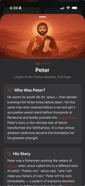 Peter apostle profile with illustration and biography